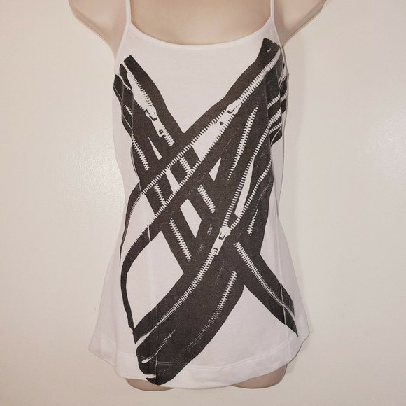 Young Machines Womans Large Tank Top White Graphic - Picture 3 of 8